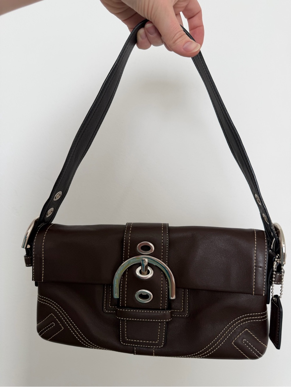 EUC Coach Y2K Small Soho Baguette Buckle Flap Vintage Bag